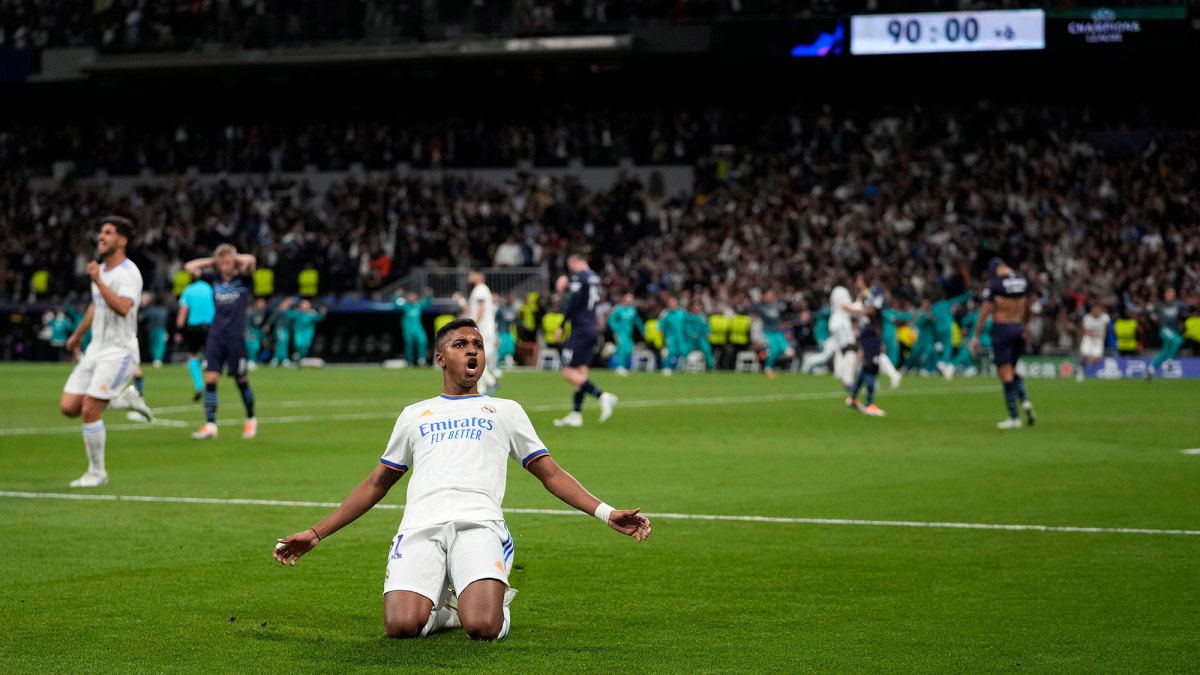 Rodrygo scores two late goals for Real Madrid vs. Man City