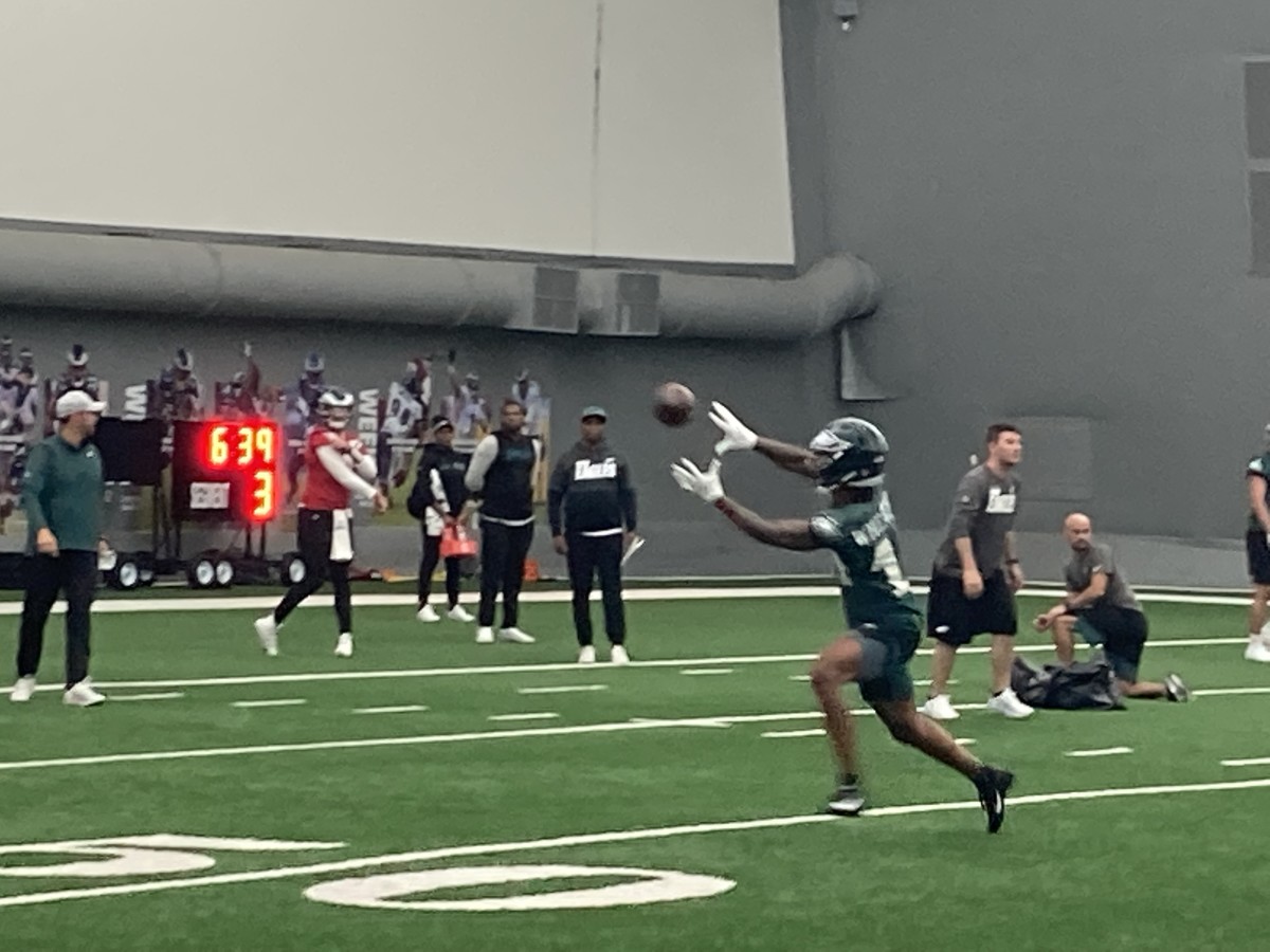 Carson Strong unleashes a pass at rookie camp
