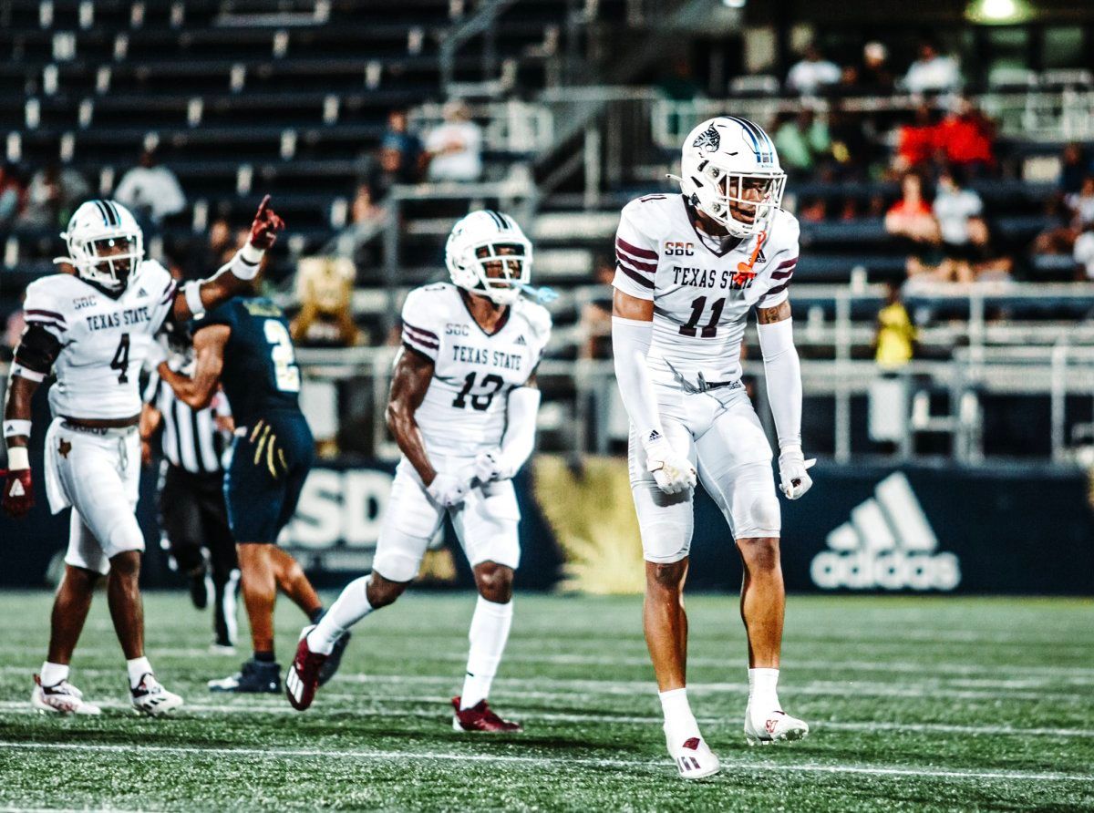 Zion Childress started 12 games at safety as a Texas State sophomore.