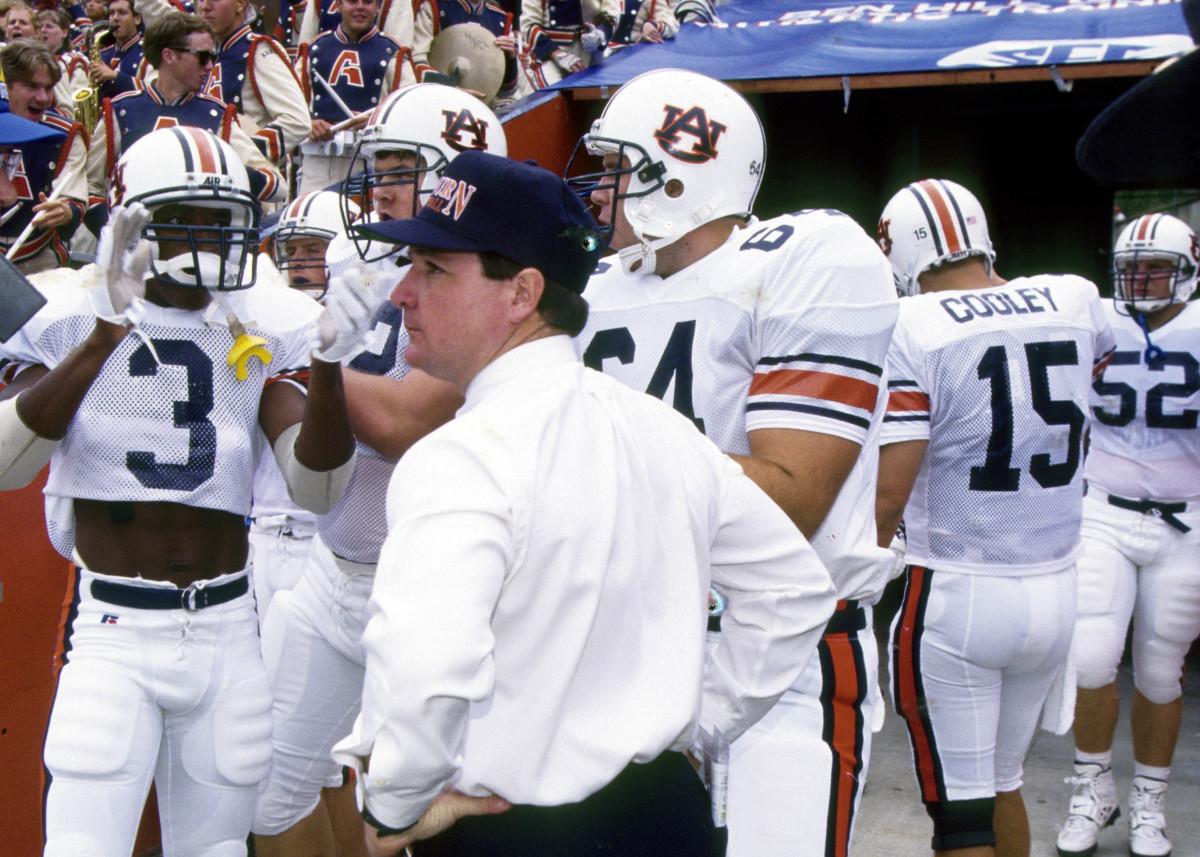 Oct 15, 1994; Gainesville, FL, USA; FILE PHOTO; Auburn Tigers head coach Terry Bowden prior to taking the field against the Florida Gators at Florida Field. Auburn defeated Florida 36-33.