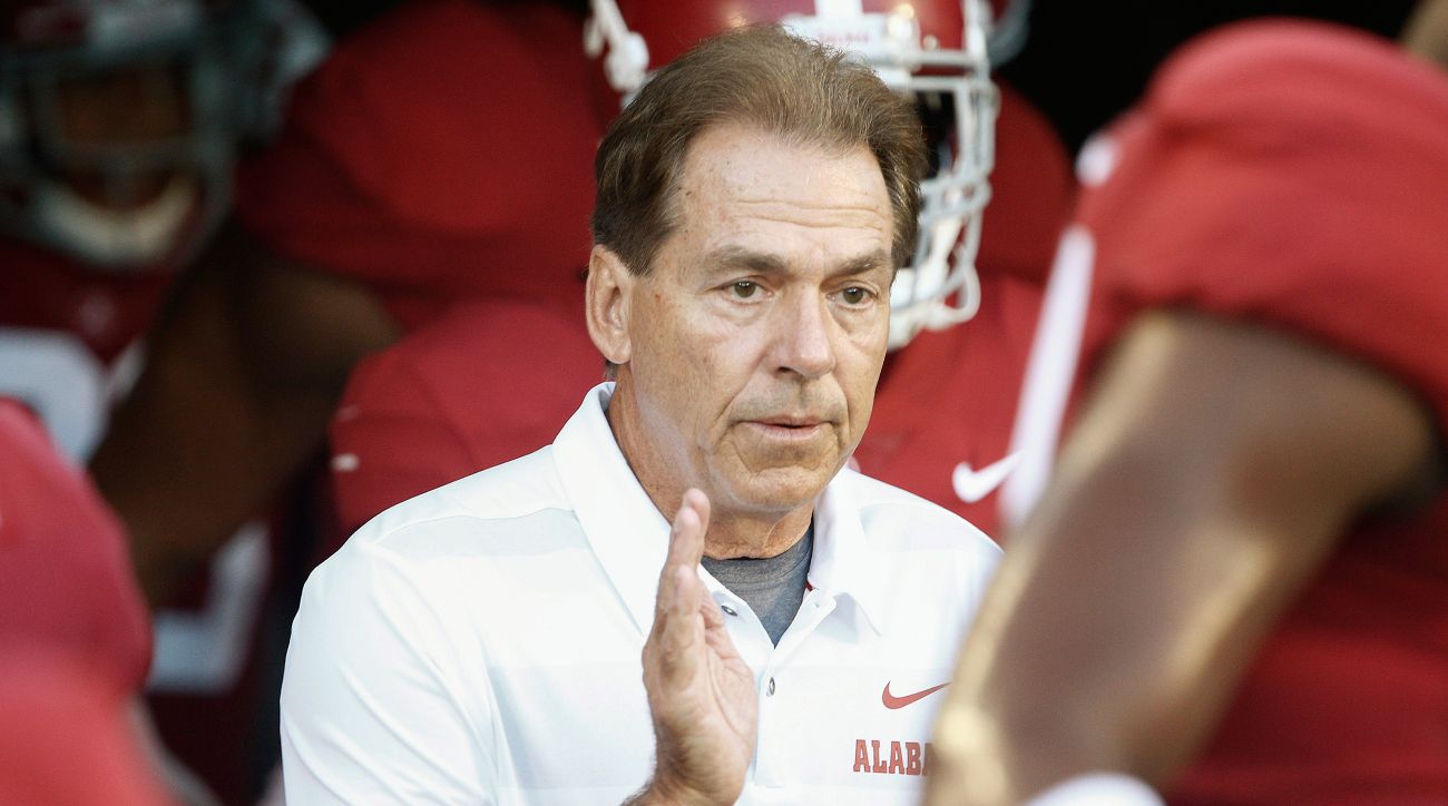 Nick Saban Alabama Crimson Tide Coach Discusses Different Uniforms 