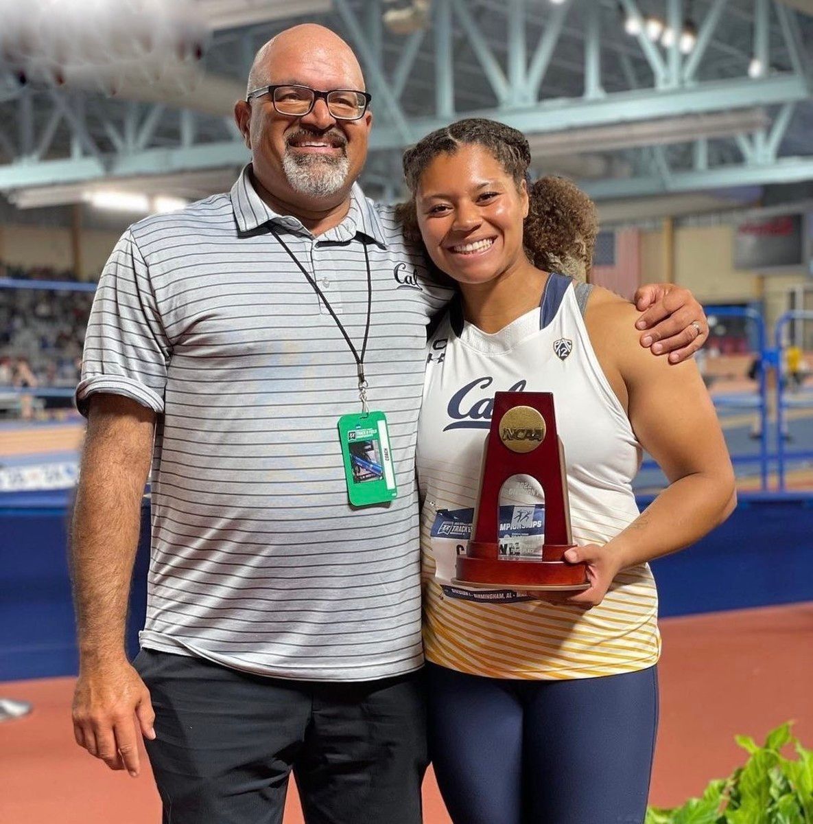 Coach Mo Saatara and Camryn Rogers