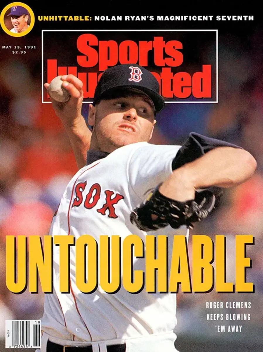 Roger Clemens on the cover of Sports Illustrated in 1991