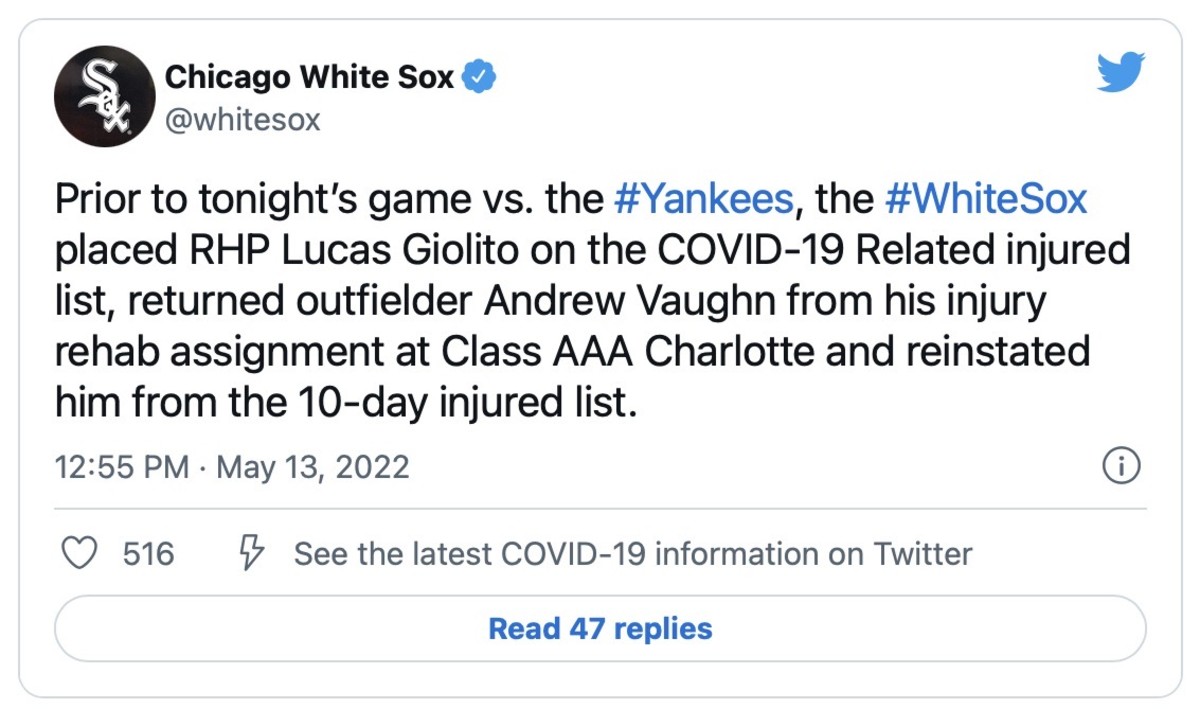 White Sox activate Andrew Vaughn