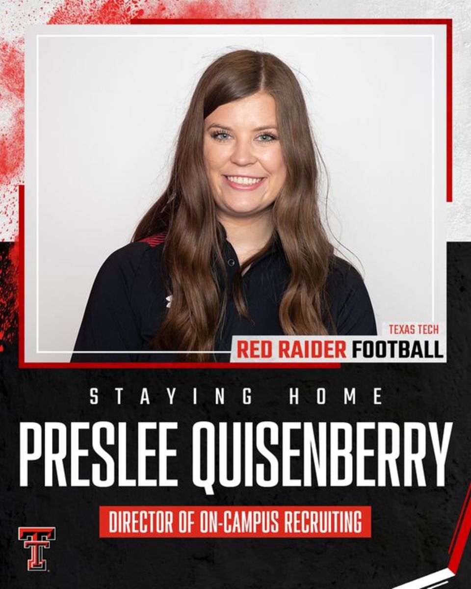 Texas Tech Red Raiders Football Program Adds Preslee Quisenberry to Recruiting Staff Red