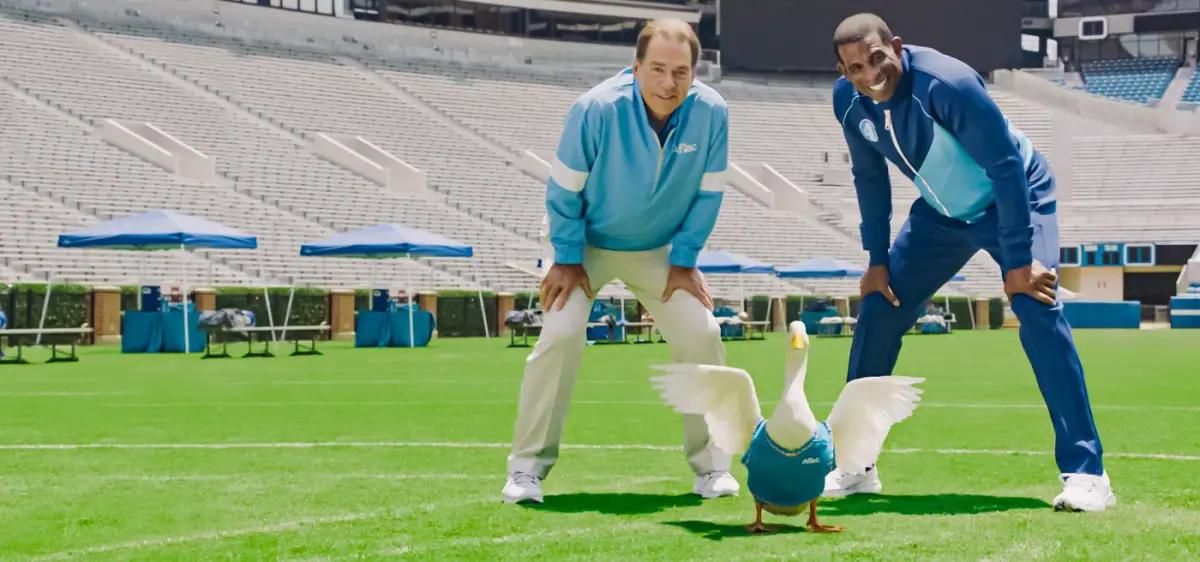 Nick Saban and Deion Sanders