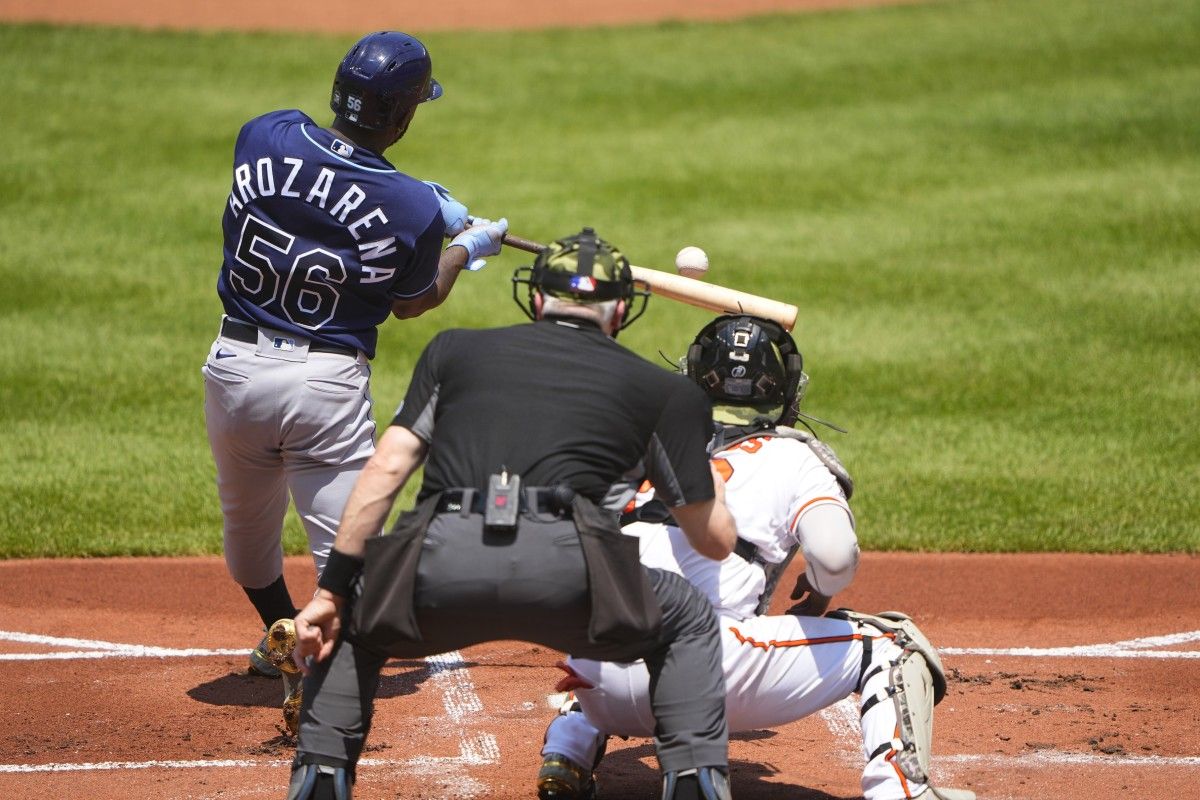 RaysRandyArozarenaOriolesHit