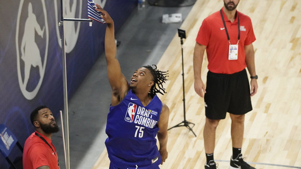 Trevor Keels participates during the NBA Draft Combine.