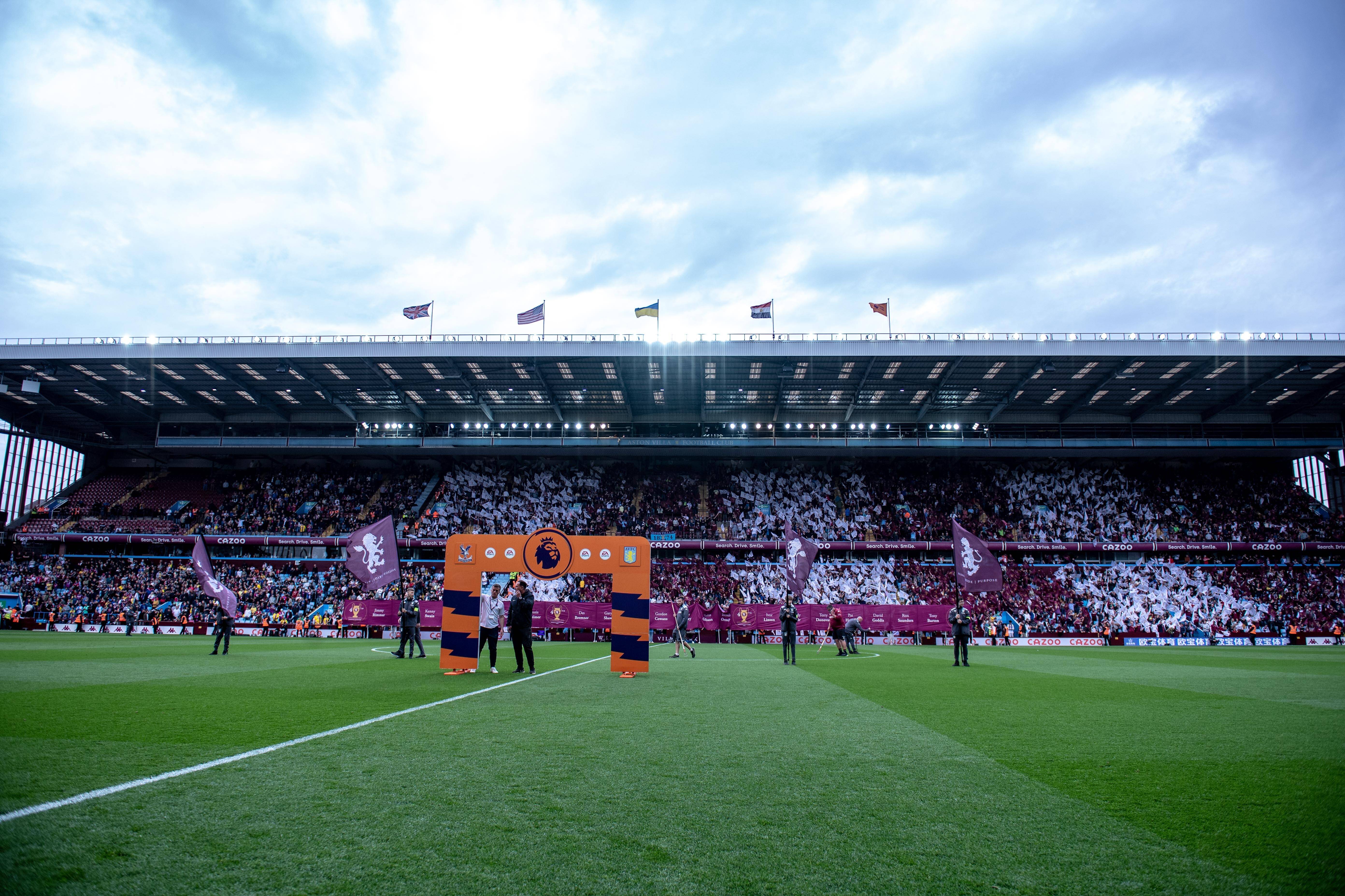 A general view of Villa Park before the Premier League game between Aston Villa and Crystal Palace in May 2022