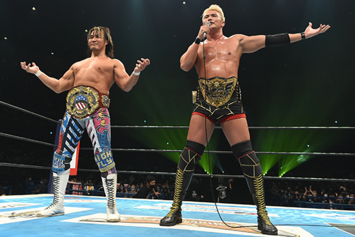 Kazuchika Okada and Hiroshi Tanahashi in the ring together