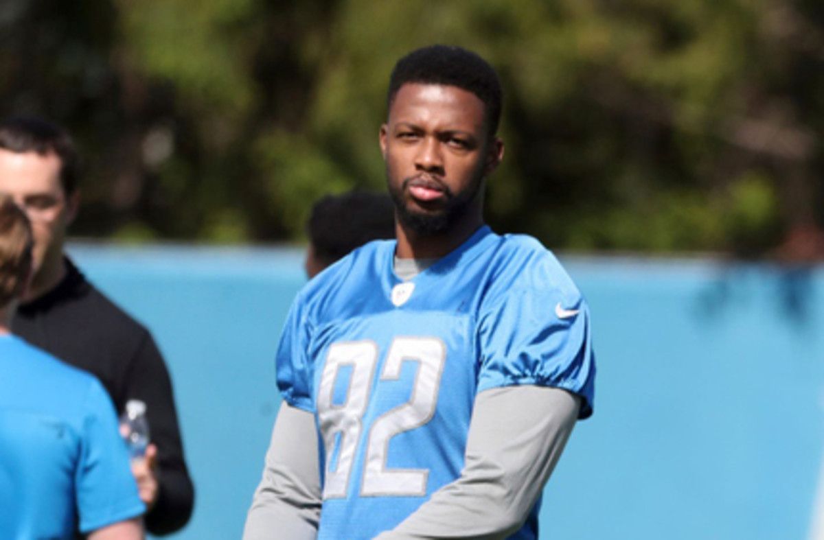 Detroit Lions tight end James Mitchell