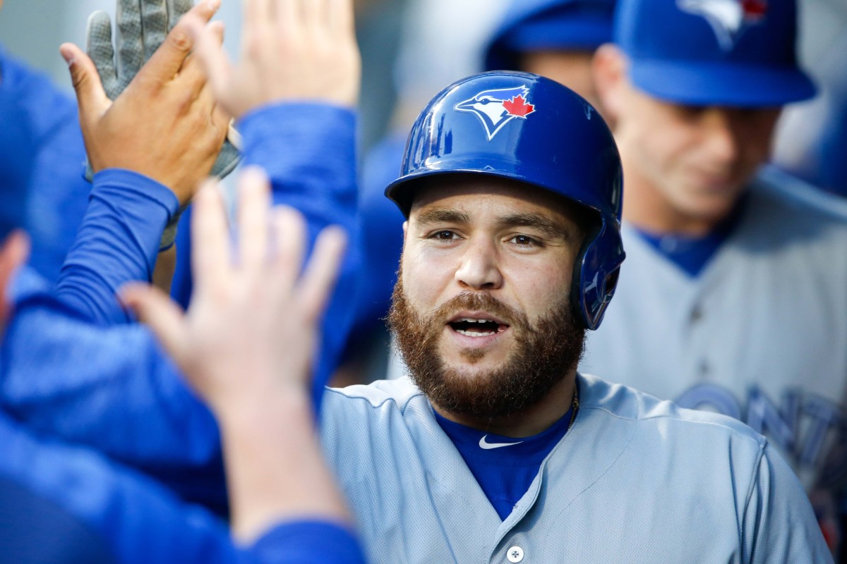 Toronto Blue Jays' Russell Martin out with sore left knee after falling in  shower