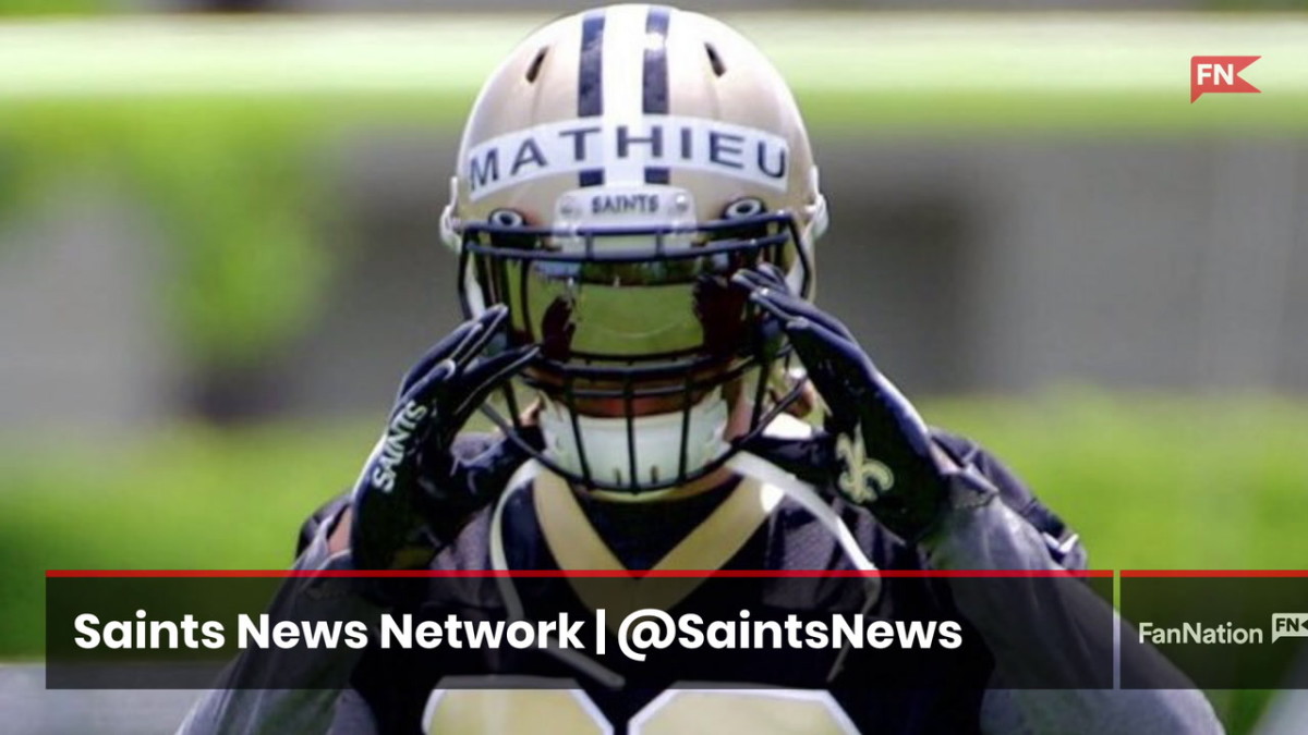 New Orleans Saints S Tyrann Mathieu during OTA workouts. Credit: John Hendrix-Saints News Network 