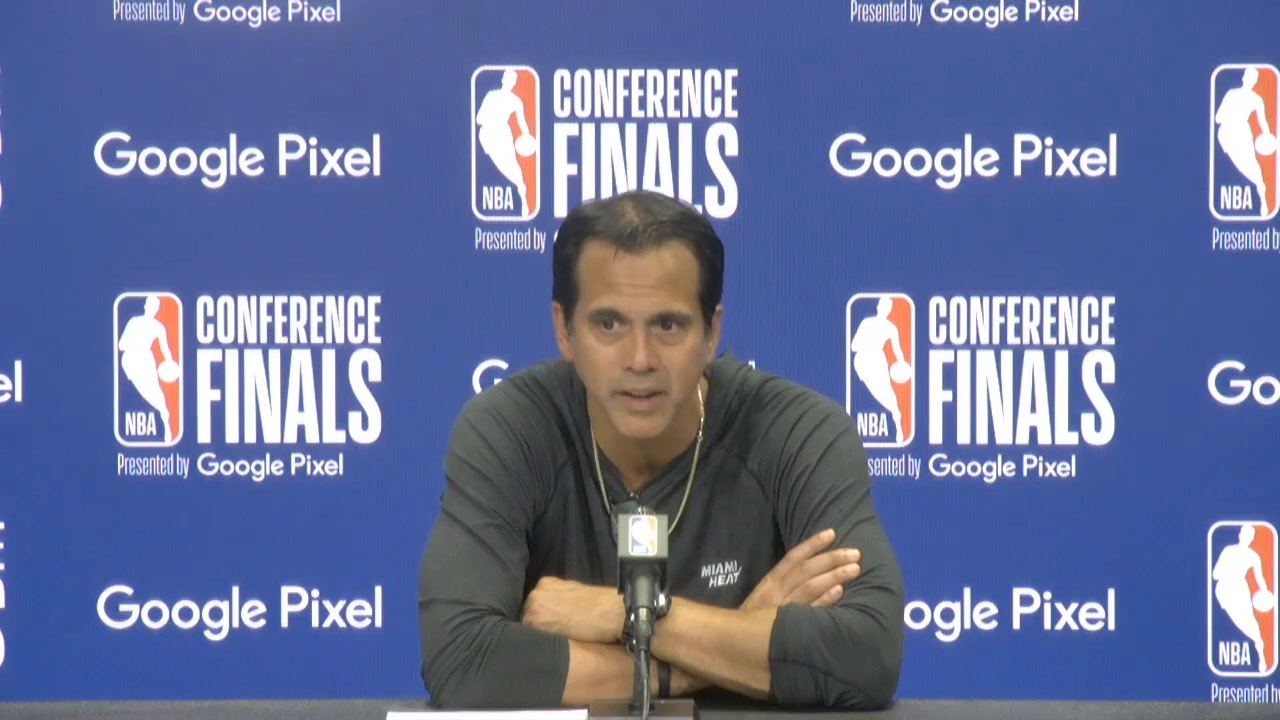 Erik Spoelstra Reacts To Controversial 3-Point Call on Max Strus' Shot - Sports Illustrated