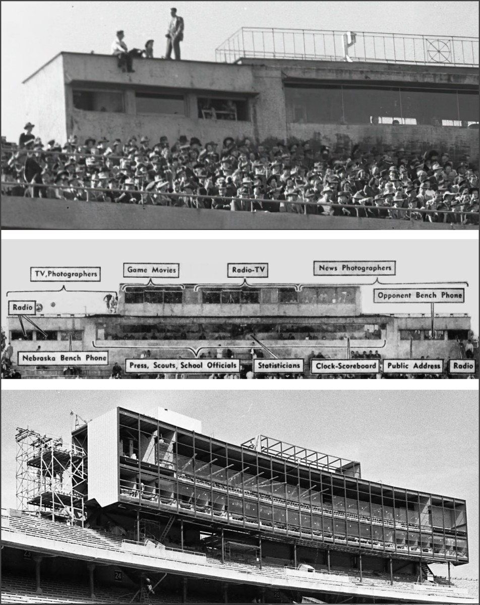 Press box Memorial Stadium 1942 1962 1967