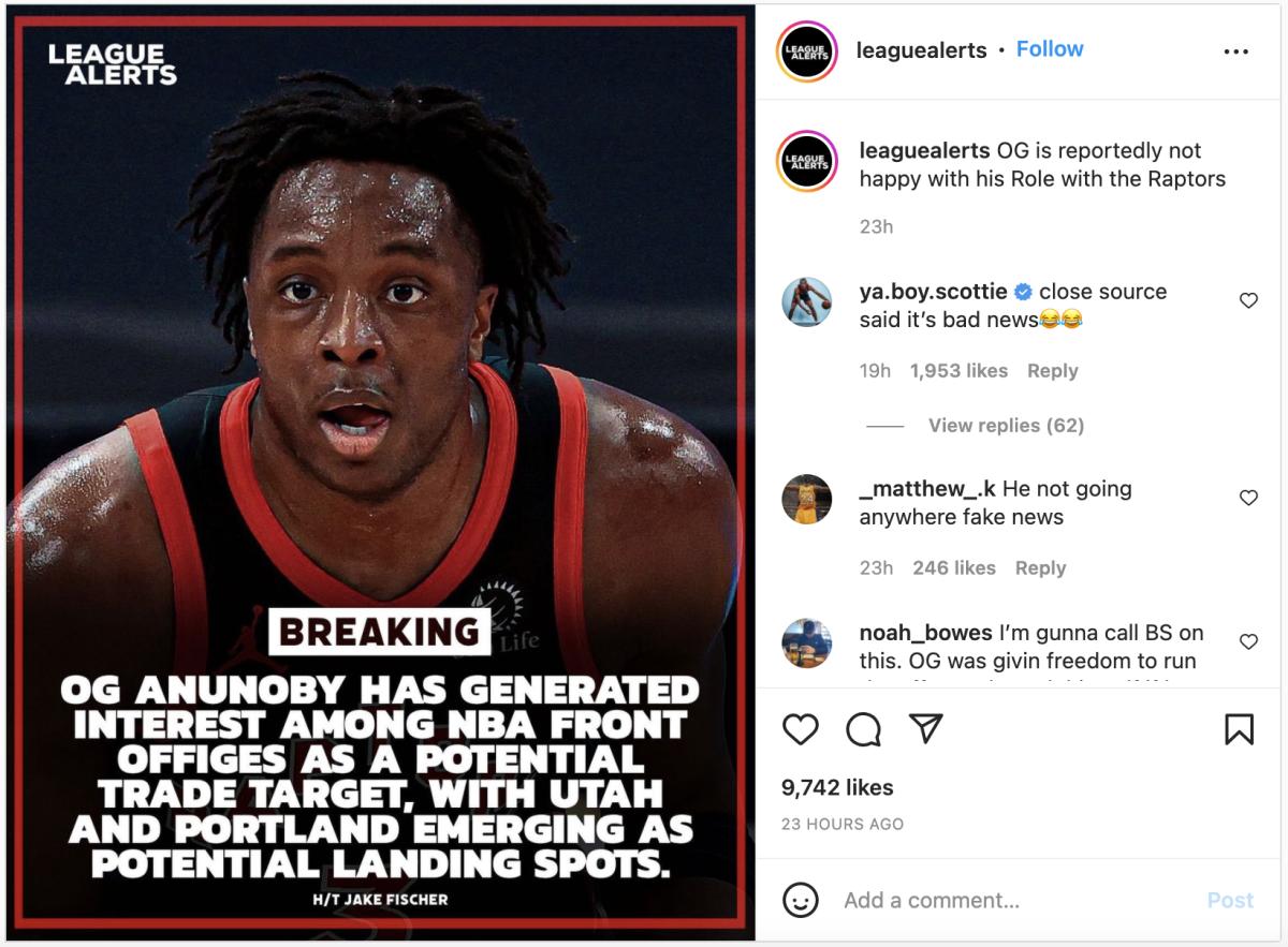 Scottie Barnes weighs in on the news of OG Anunoby's reported frustrations with the Raptors 