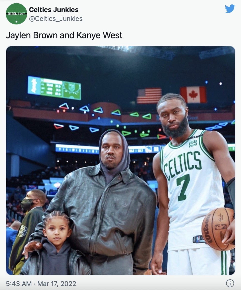 Jaylen Brown and Kanye West