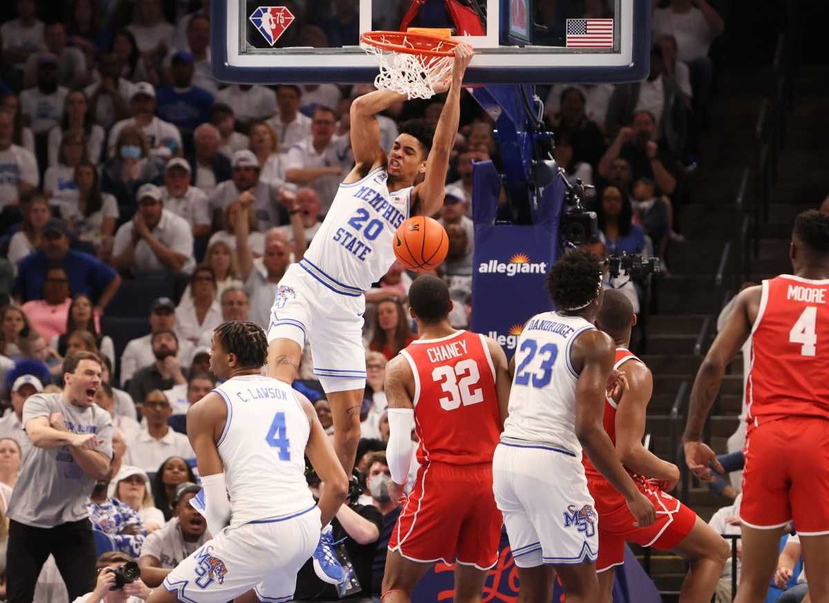 Memphis Tigers guard Josh Minott is on the Atlanta Hawks radar.