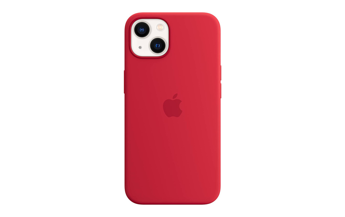 apple silicone iphone 13 case in (PRODUCT) RED