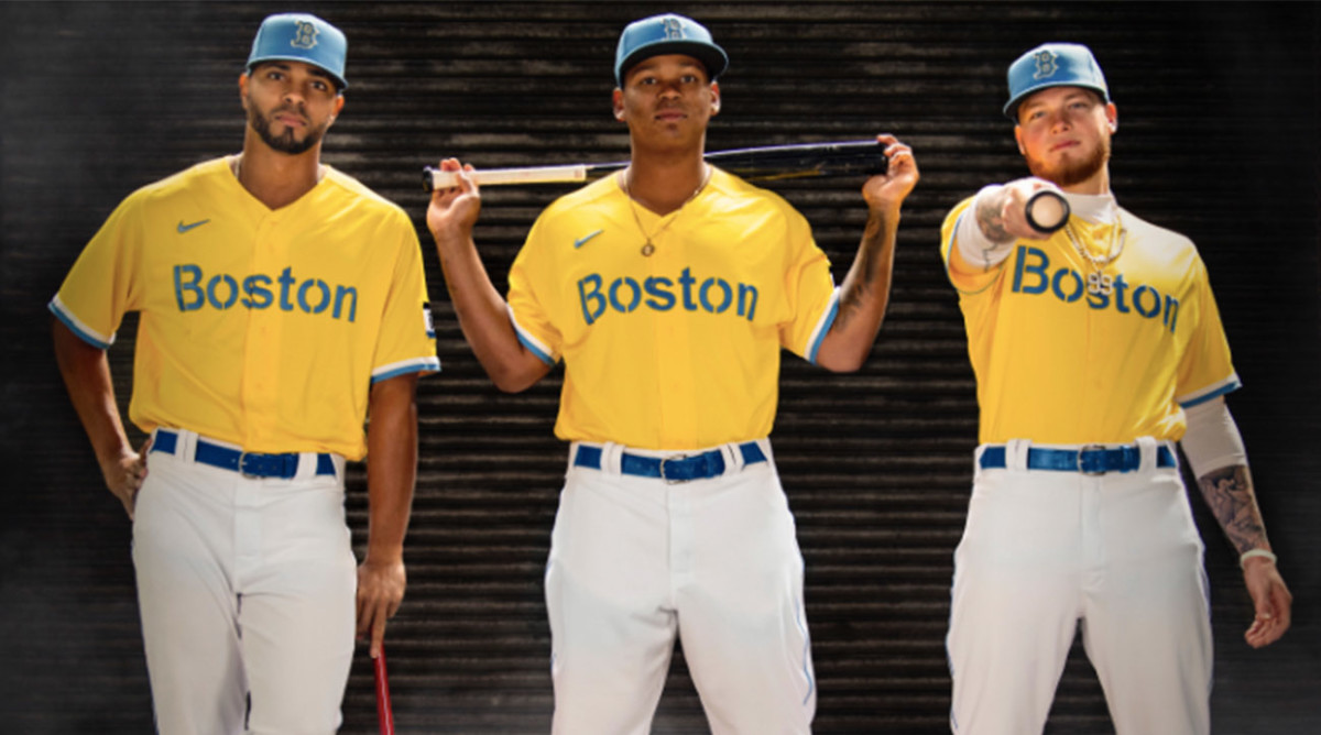 Red Sox unveil new yellow alternate uniforms as Boston Marathon tribute -  Sports Illustrated