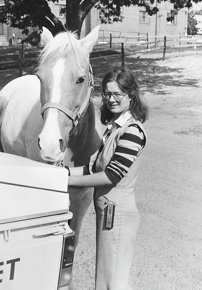 Runkle was the only female vet at the Derby in 1981.