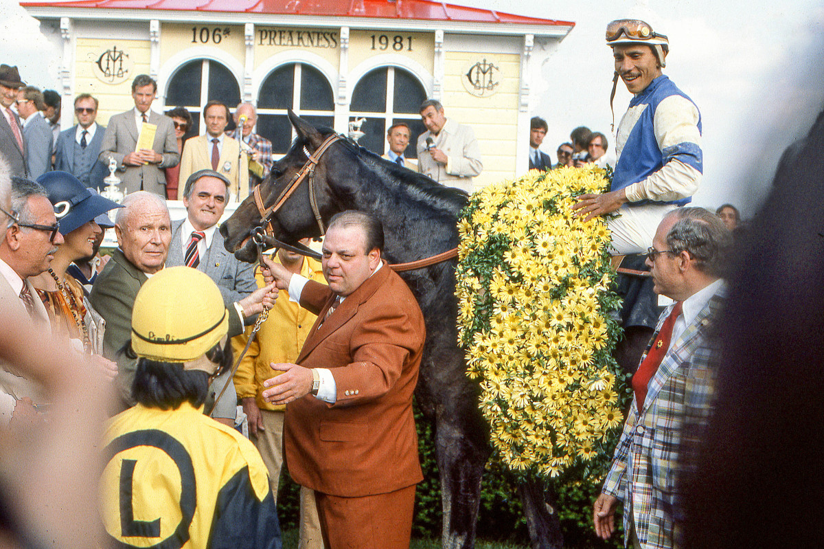 Campo (center), Evans (sharing the reins, in olive) and Velásquez (atop Pleasant Colony at the Preakness) each offered a tabloid-teasing backstory.