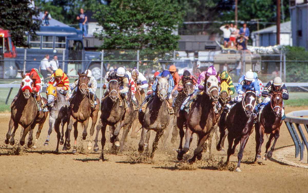 Louisville, where it all started for Pleasant Colony (five horses in from the left).