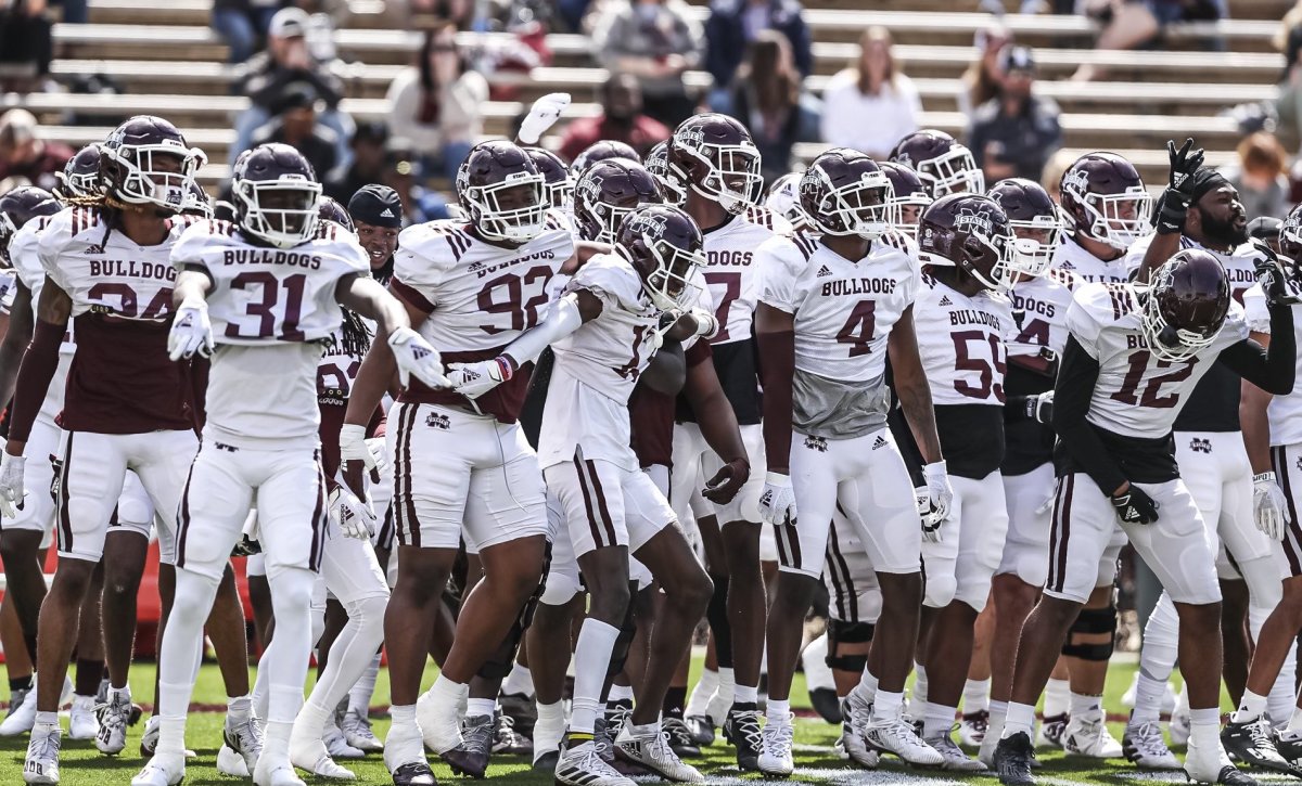 Mississippi State hit the field for the Maroon-White spring game this past Saturday. (Photo courtesy of Mississippi State athletics)