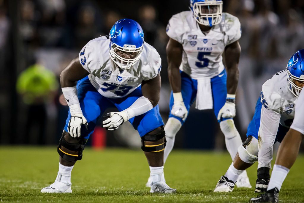 Kayode Awosika Offensive Guard Buffalo Bulls Scouting Report Visit
