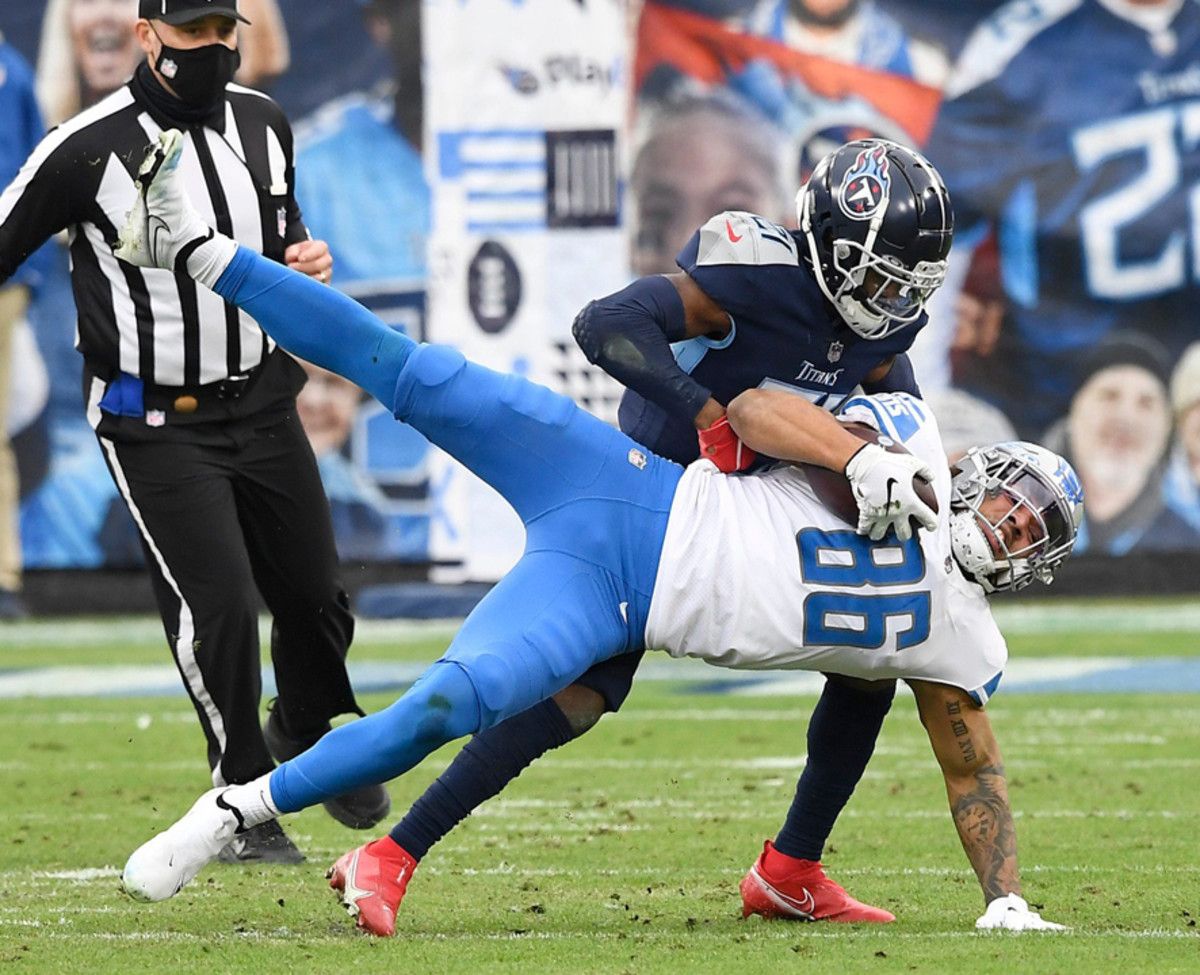 Detroit Lions tight end Hunter Bryant