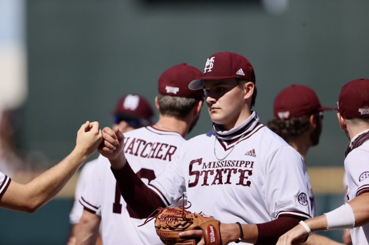 Mississippi State pitcher Will Bednar allowed just one run over five-plus innings on Saturday. (Photo courtesy of Mississippi State athletics)
