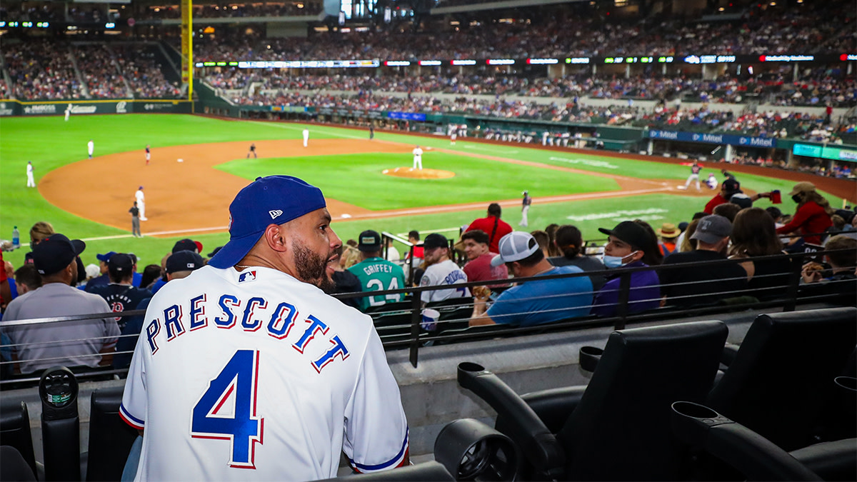 WATCH: Dallas Cowboys QB Dak Prescott Roots For Texas Rangers At Globe