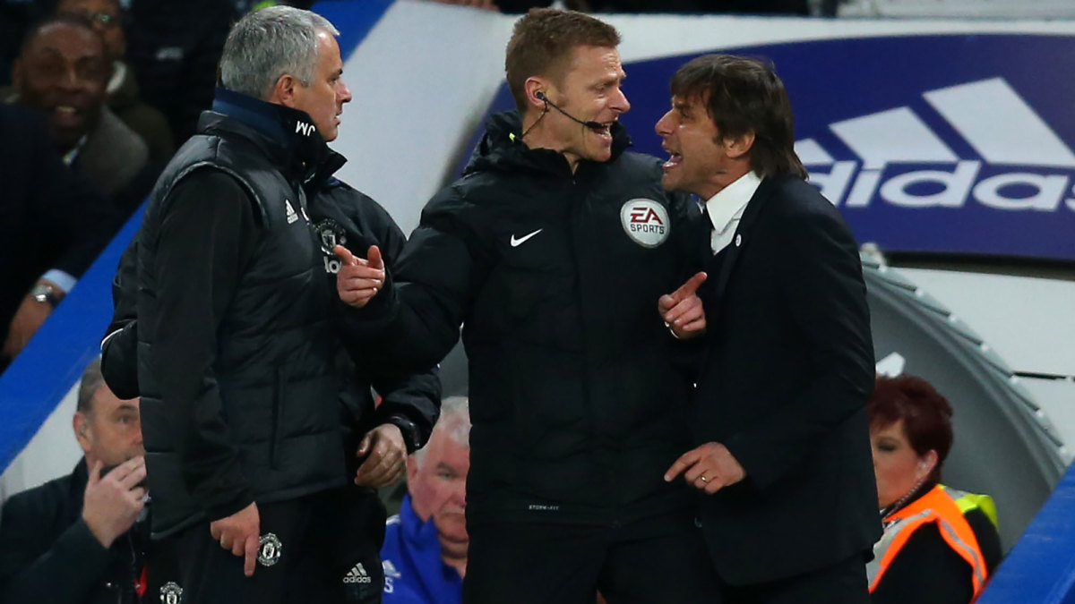 Managers Jose Mourinho and Antonio Conte in the Premier League