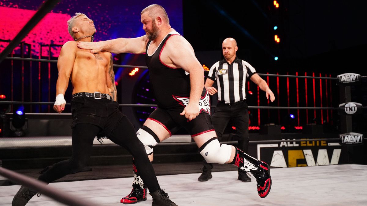 JD Drake during a match against Darby Allin