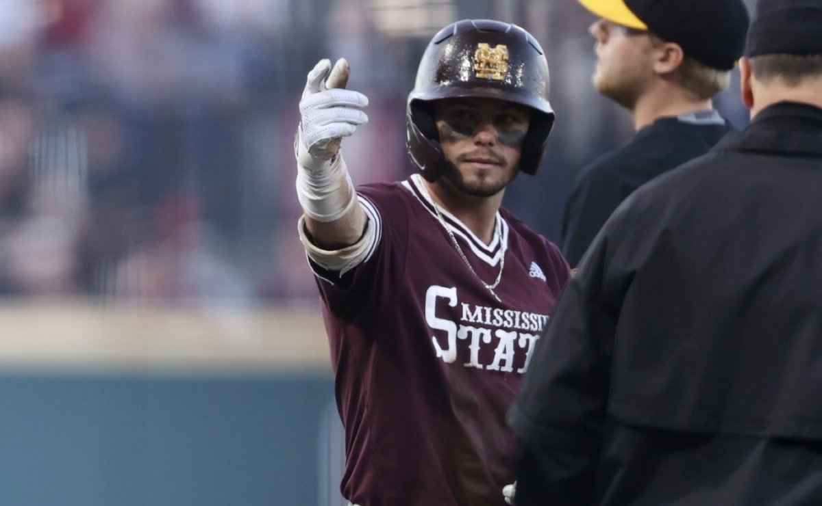 Mississippi State's Tanner Allen had three hits on Friday but it wasn't enough as the Bulldogs fell 7-6 to Missouri. (Photo courtesy of Mississippi State athletics)
