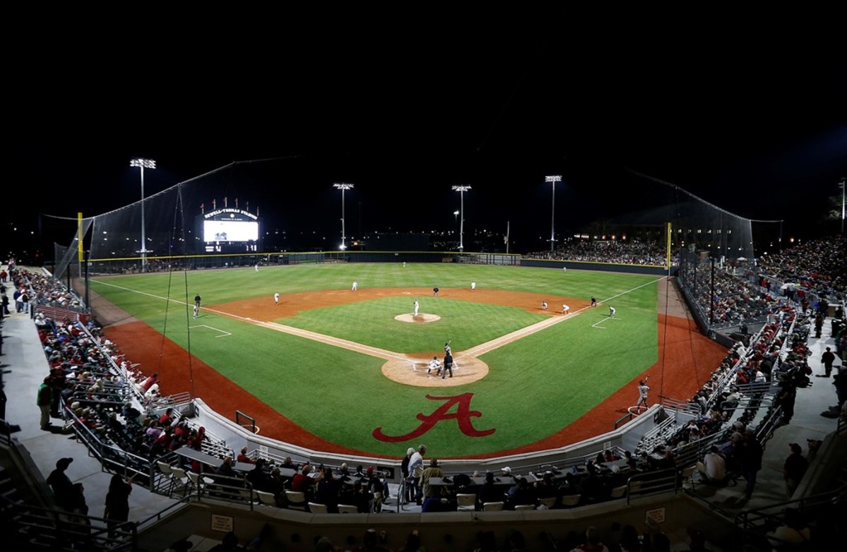 Alabama's Sewell-Thomas Stadium is the setting for this week's three-game series between the Crimson Tide and Mississippi State. (Photo courtesy of Alabama athletics)