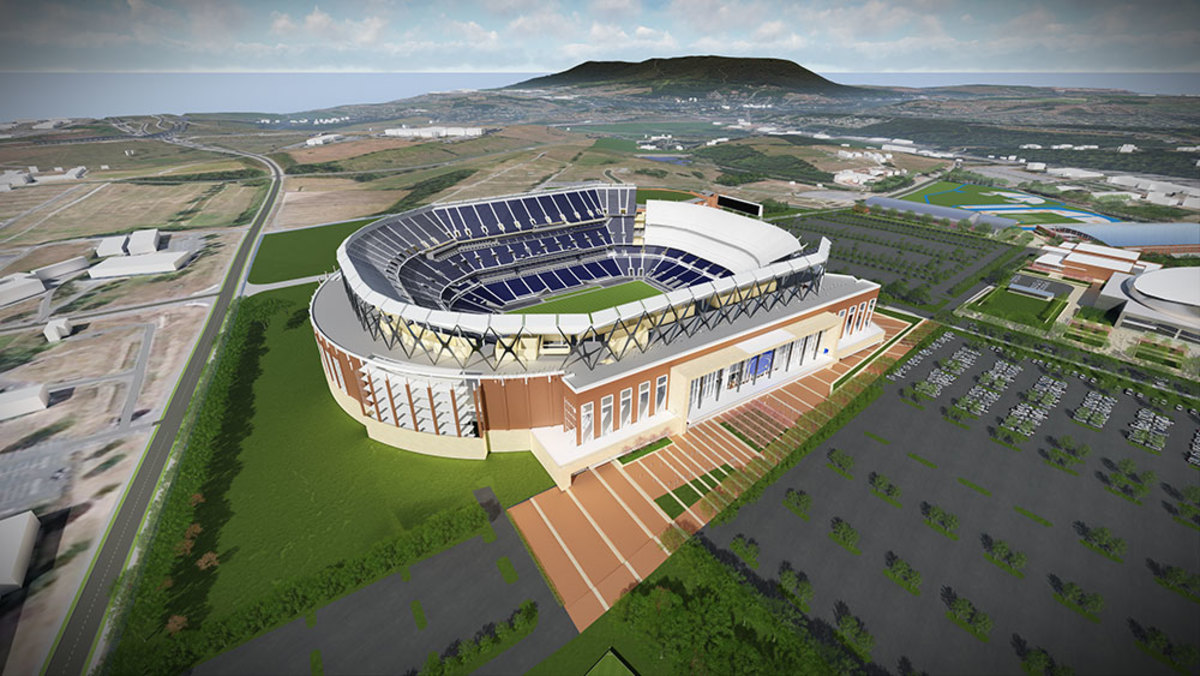 A 2017 rendering of the planned Beaver Stadium renovation