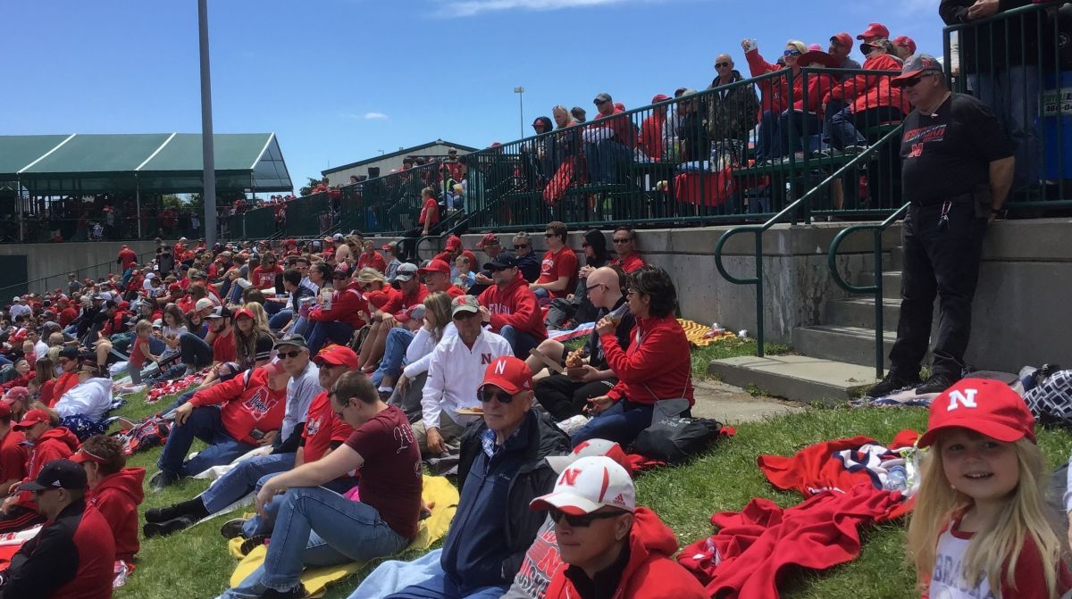 Saturday crowd, Nebraska vs Michigan baseball