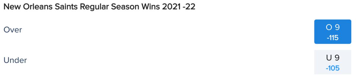 New Orleans Saints Win Total Odds via FanDuel Sportsbook