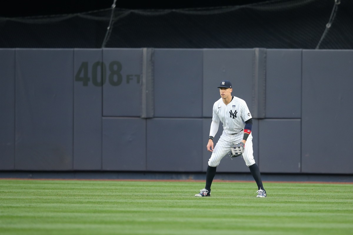 Aaron Judge playing center field