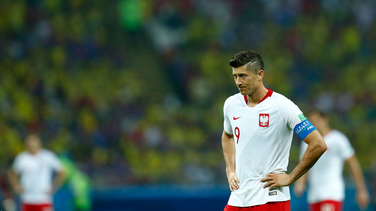 Robert Lewandowski and Poland crashed out of the 2018 World Cup