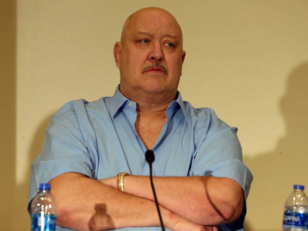 Former player Daniel Kwiatkowski talks with reporters Thursday, June 10, 2021 at the Sheraton Detroit Novi hotel about being a sexual assault survivor at the hands of longtime Michigan football team doctor Robert E. Anderson