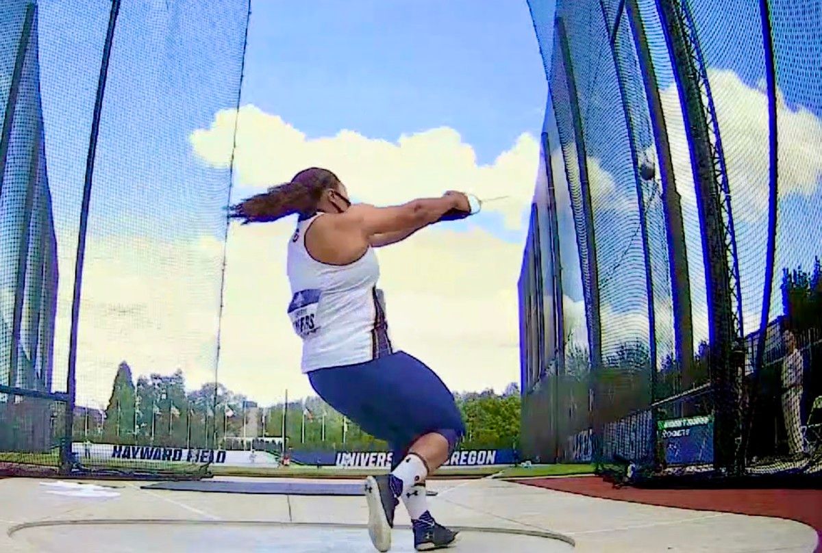 Camryn Rogers at the NCAA meet