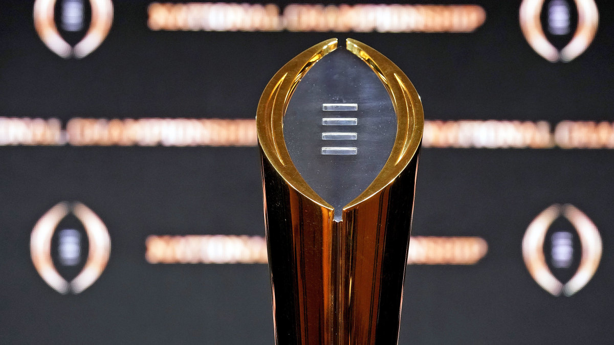 The national championship trophy in college football