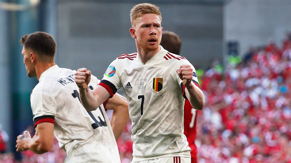 Kevin De Bruyne has a goal and assist for Belgium vs. Denmark