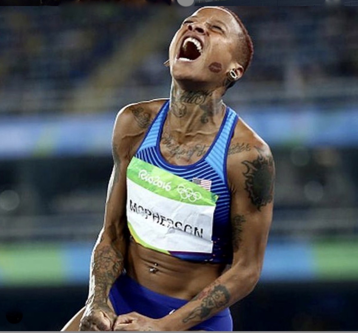 Inika McPherson at the 2016 Rio Olympics