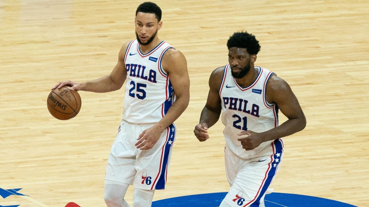 76ers stars Ben Simmons and Joel Embiid.