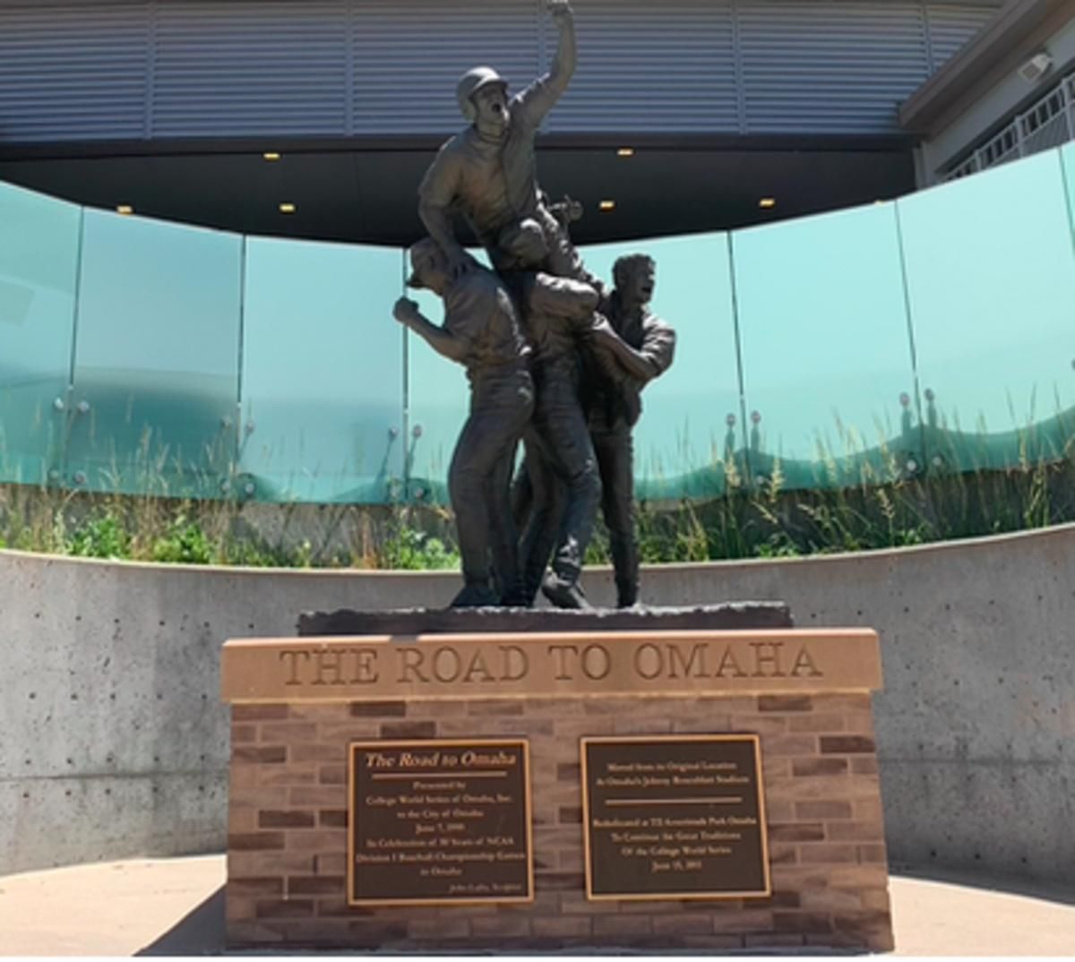 The Road to Omaha statue in front of TD Ameritrade Park in Omaha, Nebraska (Jake Nichols)