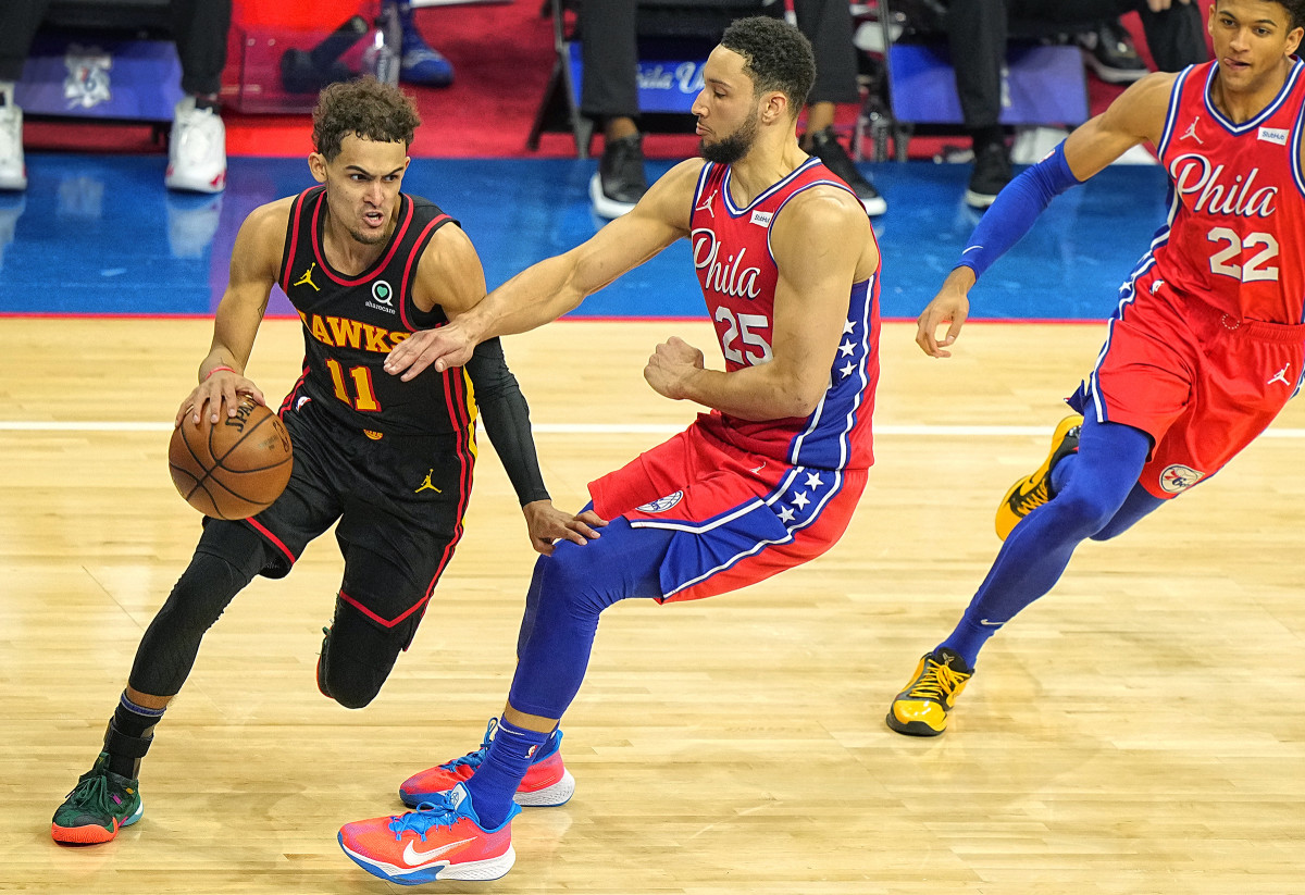 Young averaged 29.0 points and 10.9 assists in seven games against the Sixers.