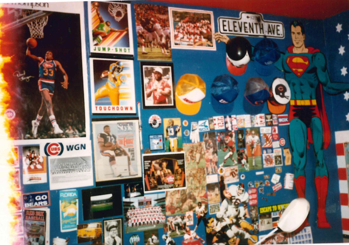 Bennett's childhood bedroom wall: "a manifestation of whom I yearned to be."
